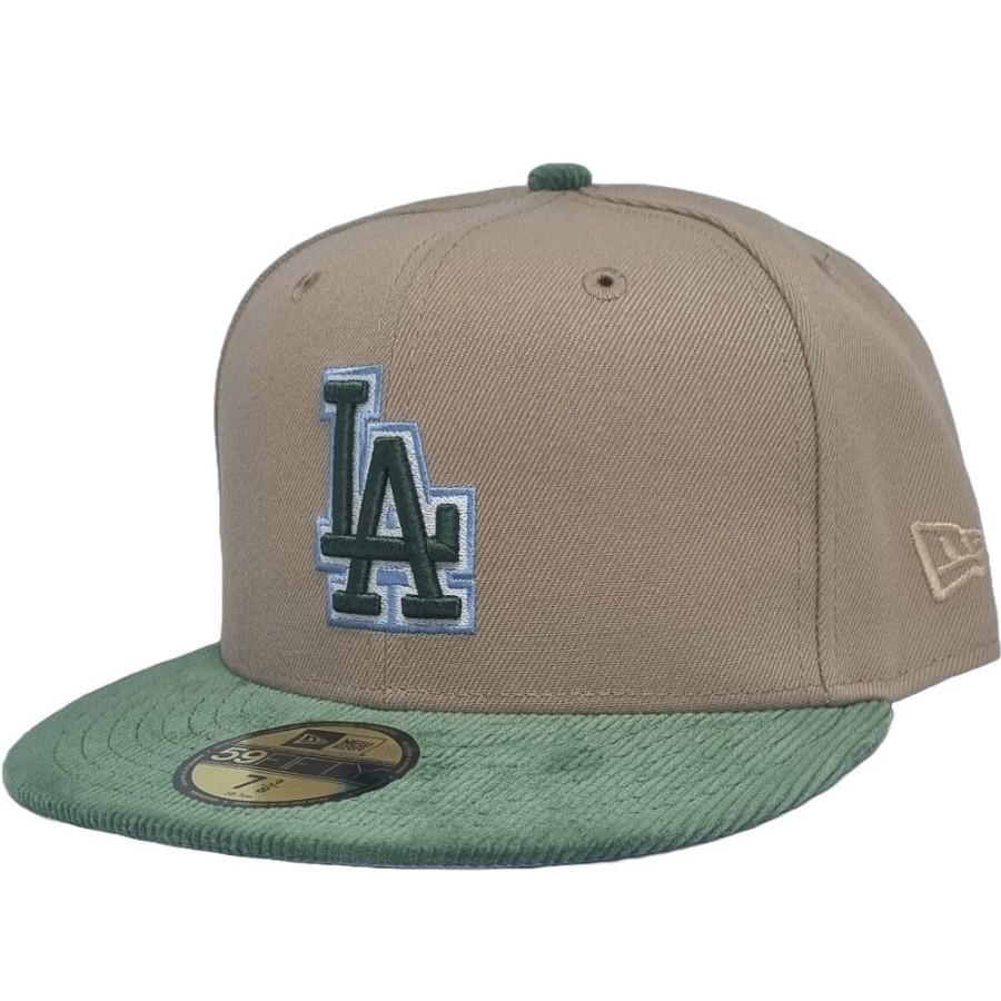 Men New Era Mlb Hats | New Era 59Fifty Oasis Fitted Cap Los Angeles Dodgers - Camel / Cilantro Green / White