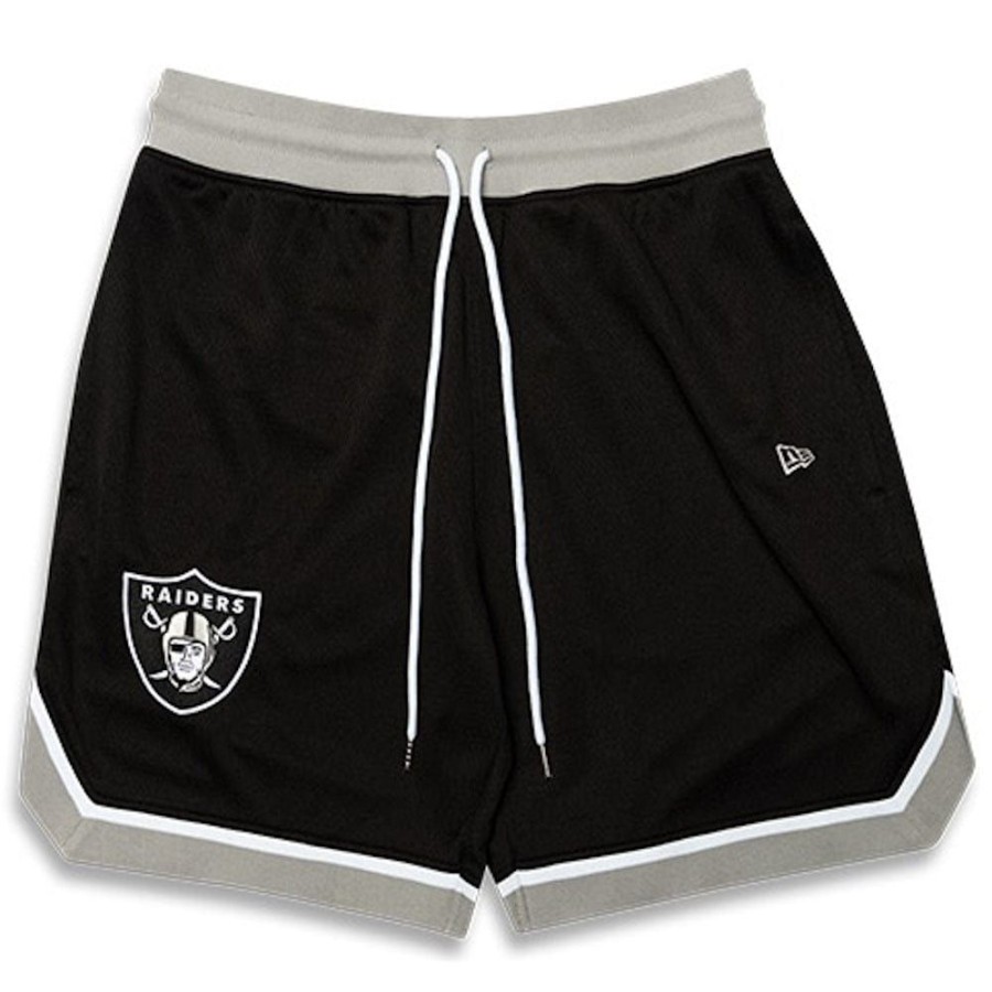 Men New Era Nfl Clothing | New Era Sport Mesh Basketball Short Las Vegas Raiders - Black