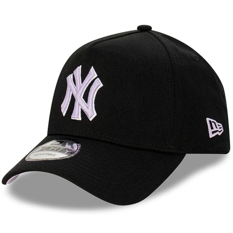 Men New Era Mlb Hats | New Era 9Forty A-Frame Snapback New York Yankees - Black / Lilac