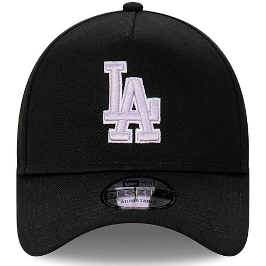 Men New Era Mlb Hats | New Era 9Forty A-Frame Snapback Los Angeles Dodgers - Black / Lilac