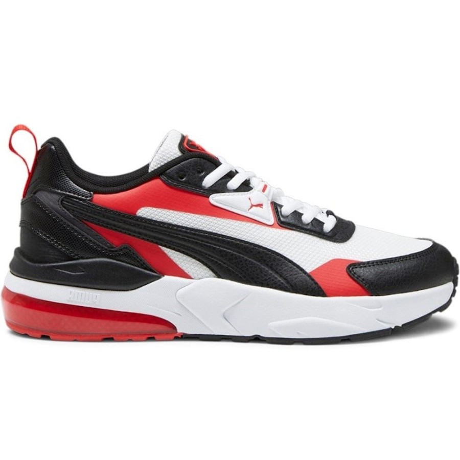 Men Puma Puma | Puma Vis2K Back To Heritage - White / Black / Red