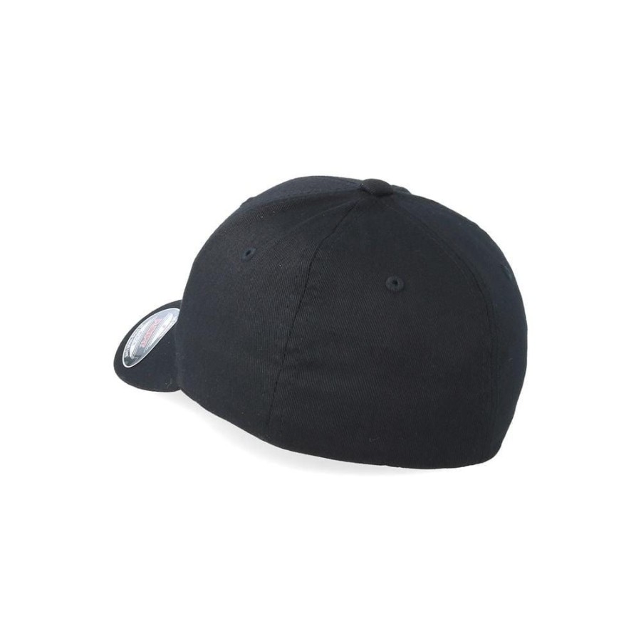 Kids Flexfit Headwear | Flexfit Youth Worn By The World Fitted Cap - Black