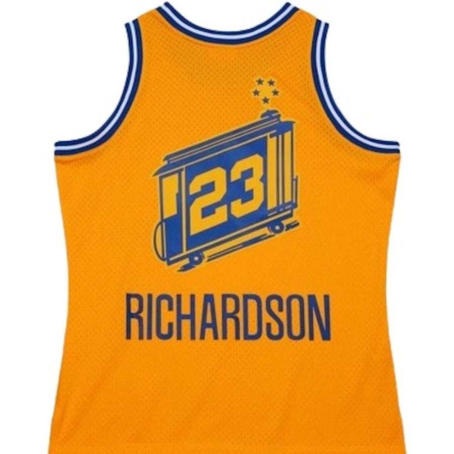 Men Mitchell u0026 Ness Plus Size | Mitchell & Ness Swingman Jersey Golden State Warriors Jason Richardson Road 03/04 - Yellow