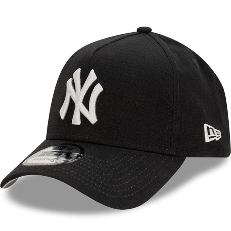 Men New Era Mlb Hats | New Era 9Forty Ripstop A-Frame Strapback New York Yankees - Black / Grey