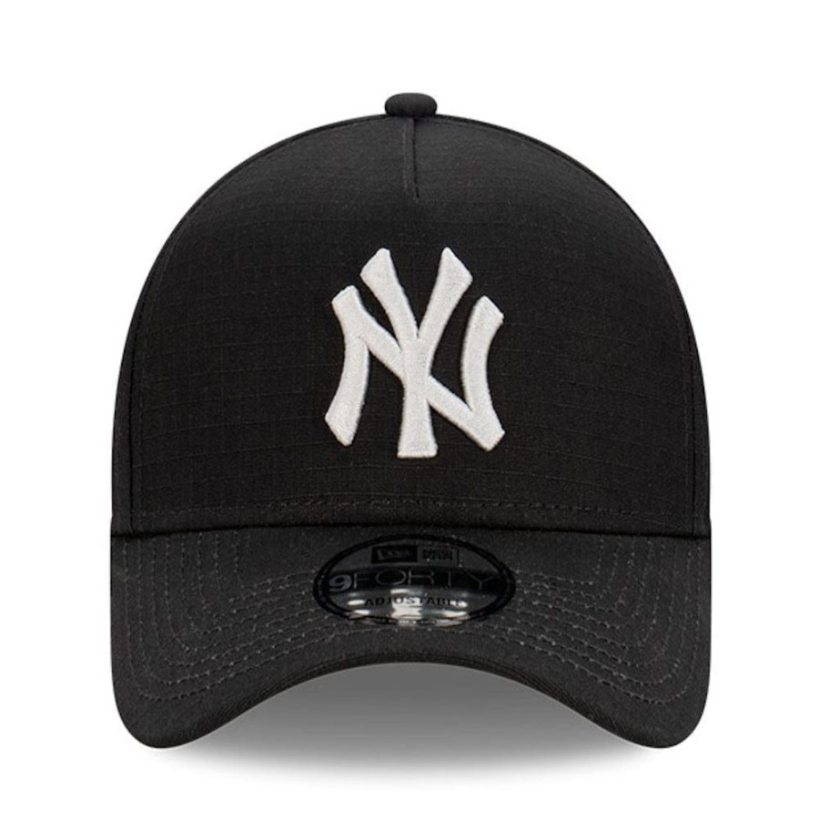 Men New Era Mlb Hats | New Era 9Forty Ripstop A-Frame Strapback New York Yankees - Black / Grey