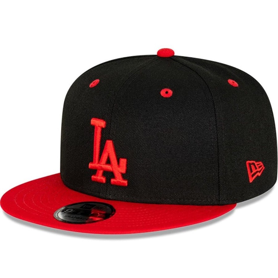 Men New Era Mlb Hats | New Era 9Fifty Snapback Los Angeles Dodgers - Black / Scarlet