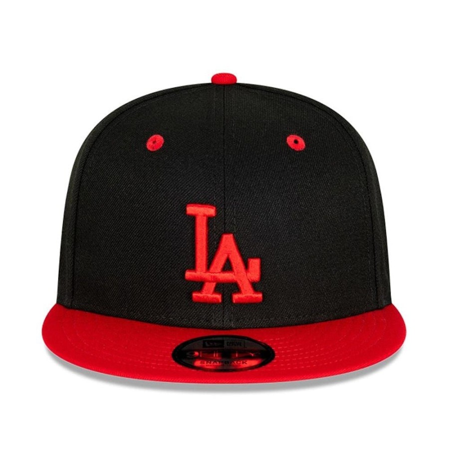 Men New Era Mlb Hats | New Era 9Fifty Snapback Los Angeles Dodgers - Black / Scarlet