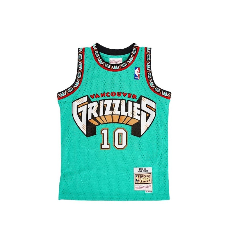 Men Mitchell u0026 Ness Nba Clothing | Mitchell & Ness Youth Swingman Jersey Vanvouver Grizzlies Mike Bibby Road 98/99 - Teal