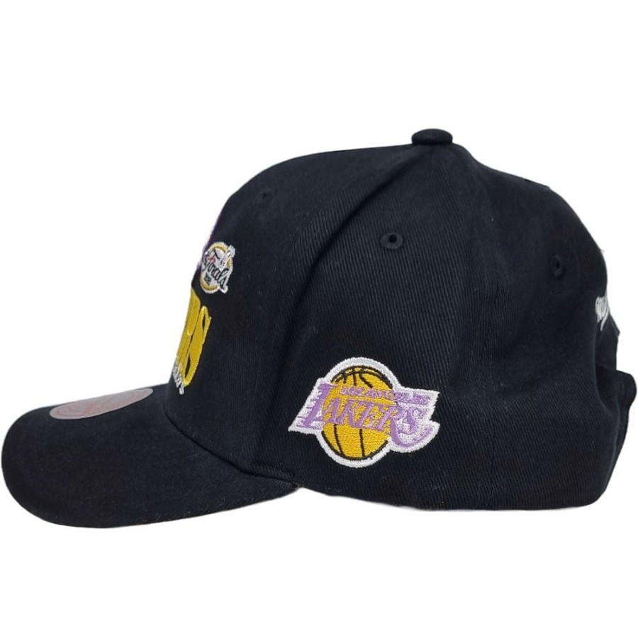 Men Mitchell u0026 Ness Snapback | Mitchell & Ness Reframe Pro Crown Snapback Los Angeles Lakers - Black / Yellow