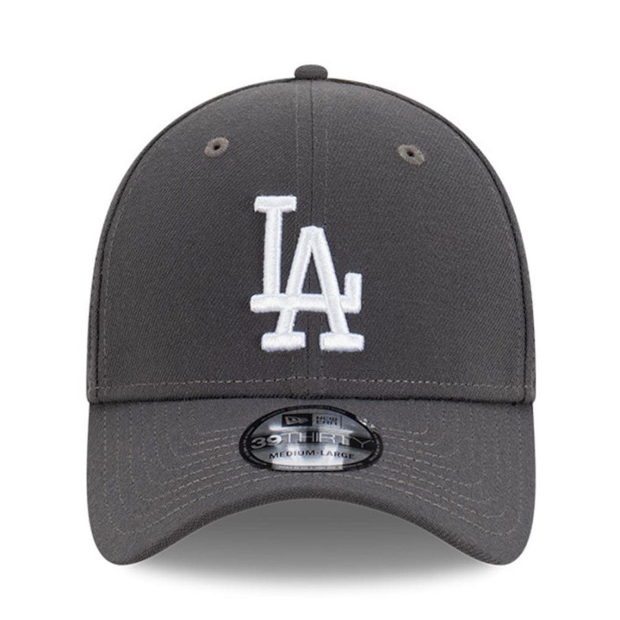 Men New Era Mlb Hats | New Era 39Thirty Fitted Cap Los Angeles Dodgers - Graphite / White