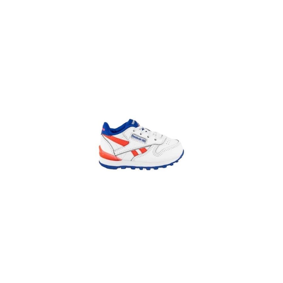 Kids Reebok Kids | Reebok Infants Classic Leather Step N Flash - White / Cobalt / Cherry