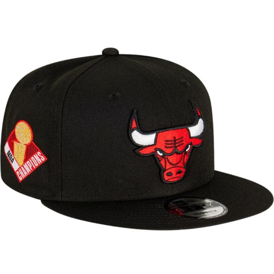 Men New Era Nba Hats | New Era 9Fifty Champs Snapback Chicago Bulls - Black / Metallic Gold