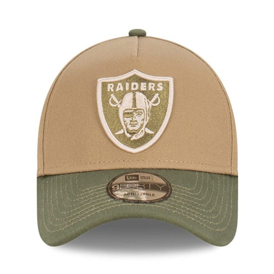 Men New Era Nfl Hats | New Era 9Forty Surplus A-Frame Snapback Las Vegas Raiders - British Khaki / Olive