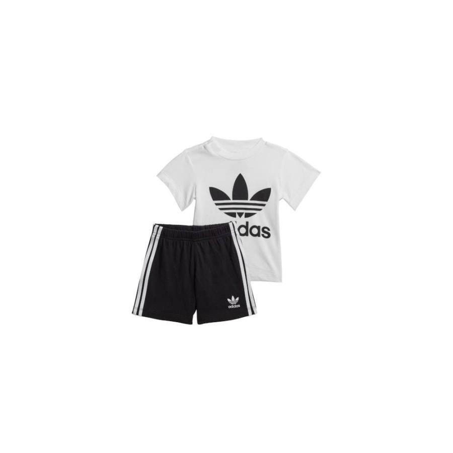 Kids Adidas Infants | Adidas Infants Short Tee Set - White / Black