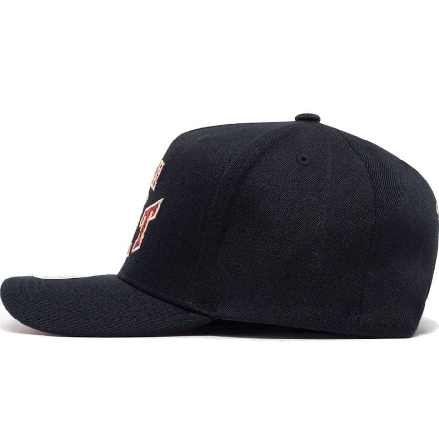 Men Mitchell u0026 Ness Nba Hats | Mitchell & Ness Lay Up Classic Redline Stretch Snapback Miami Heat - Black