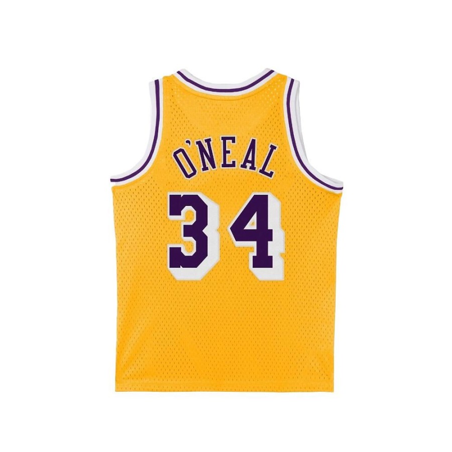 Men Mitchell u0026 Ness Nba Clothing | Mitchell & Ness Youth Swingman Jersey Los Angeles Lakers Shaquille O'Neal Home 96/97 - Yellow