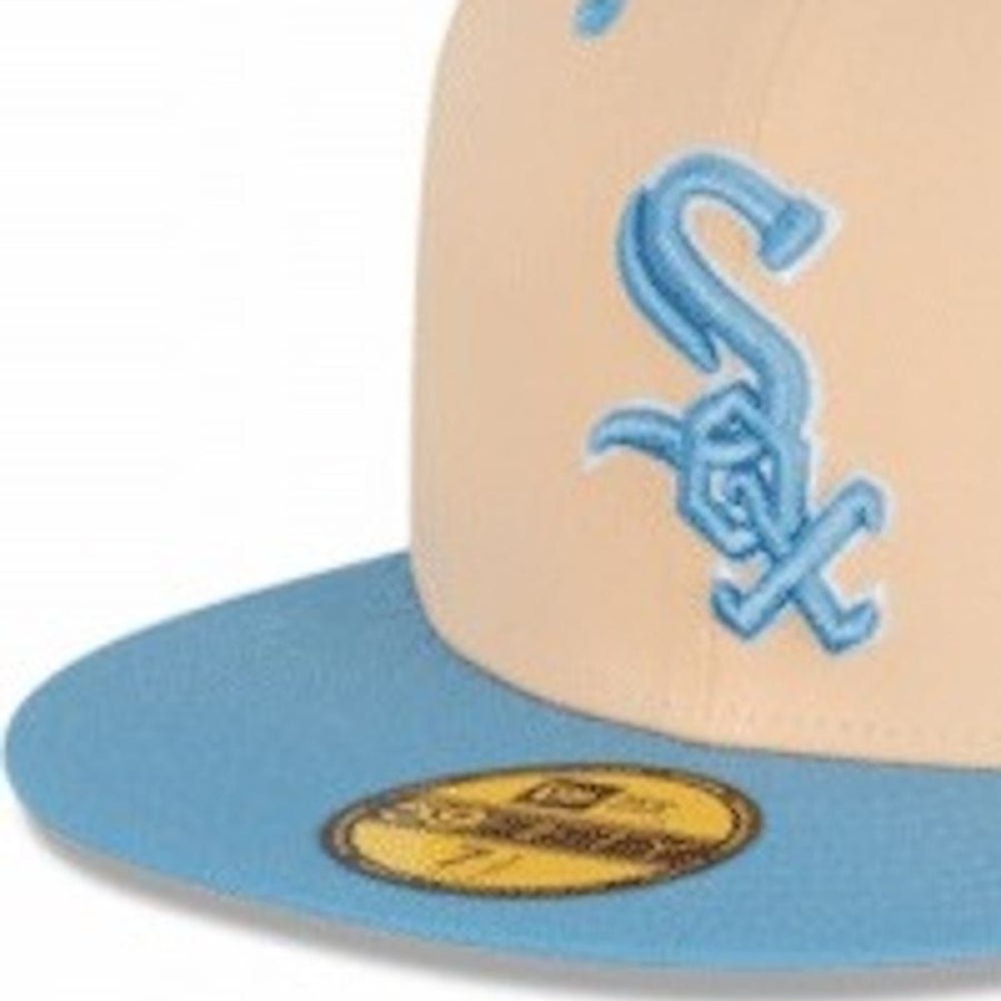 Men New Era Mlb Hats | New Era 59Fifty Ice Latte Fitted Cap Chicago White Sox - Mango Mocha / Sky Blue