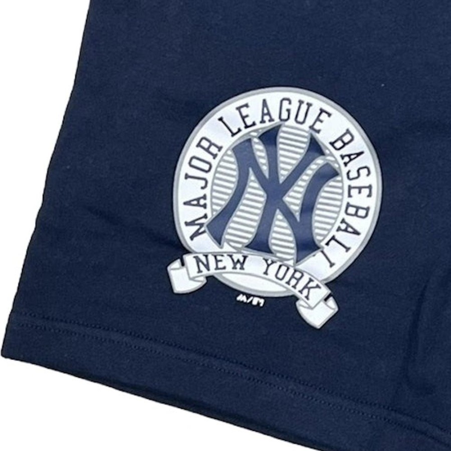 Men Majestic Athletic Shorts | Majestic Athletic New Classic Fleece Short New York Yankees - True Navy