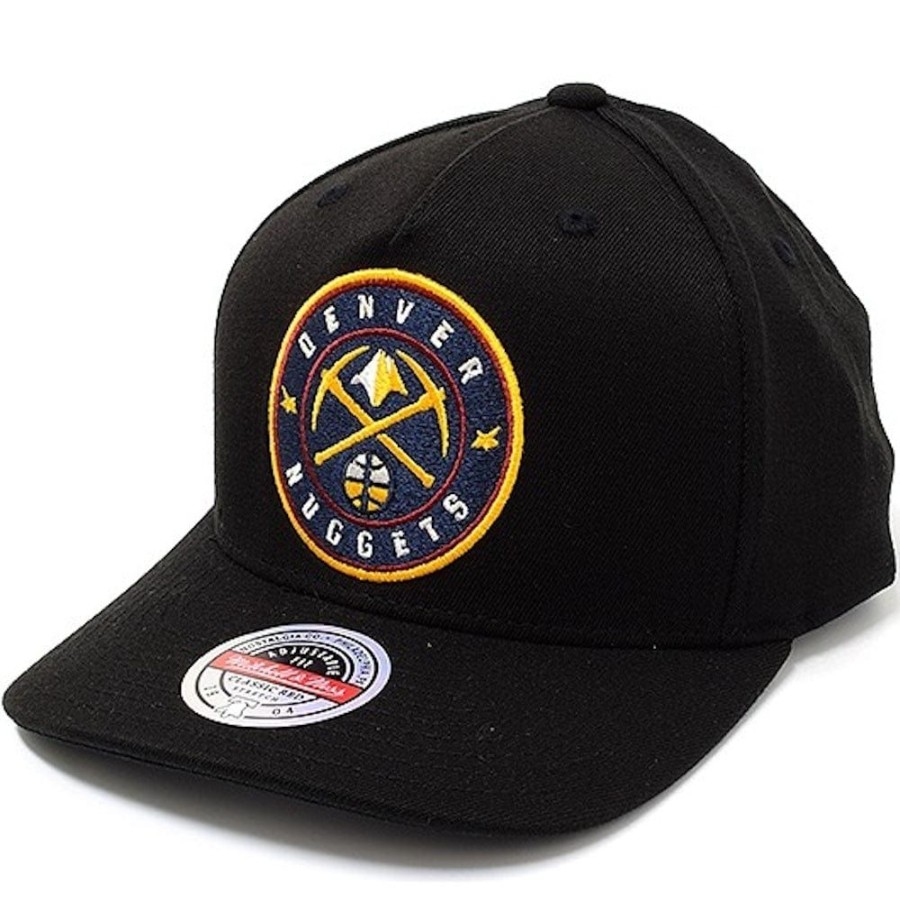 Men Mitchell u0026 Ness Nba Hats | Mitchell & Ness Team Colour Logo Classic Red Snapback Denver Nuggets - Black