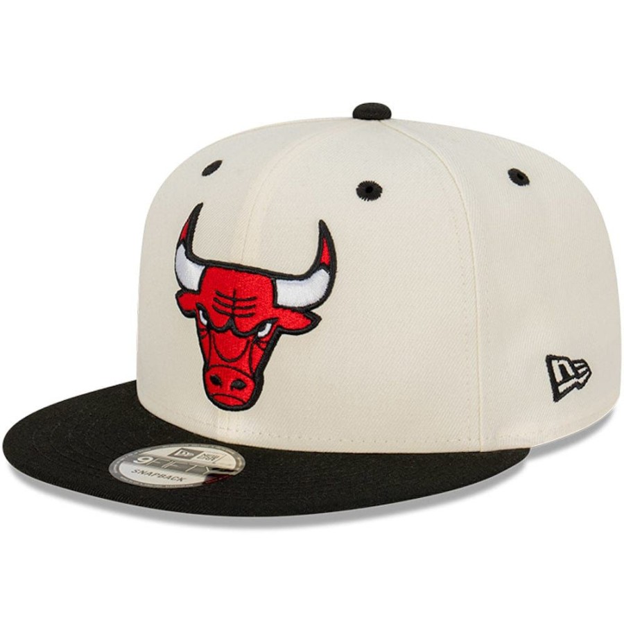 Men New Era Nba Hats | New Era 9Fifty Snapback Chicago Bulls - Chrome White / Black