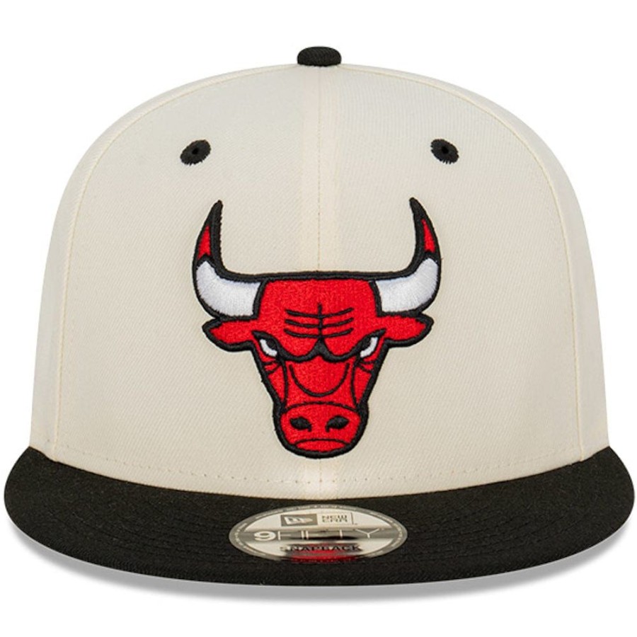 Men New Era Nba Hats | New Era 9Fifty Snapback Chicago Bulls - Chrome White / Black