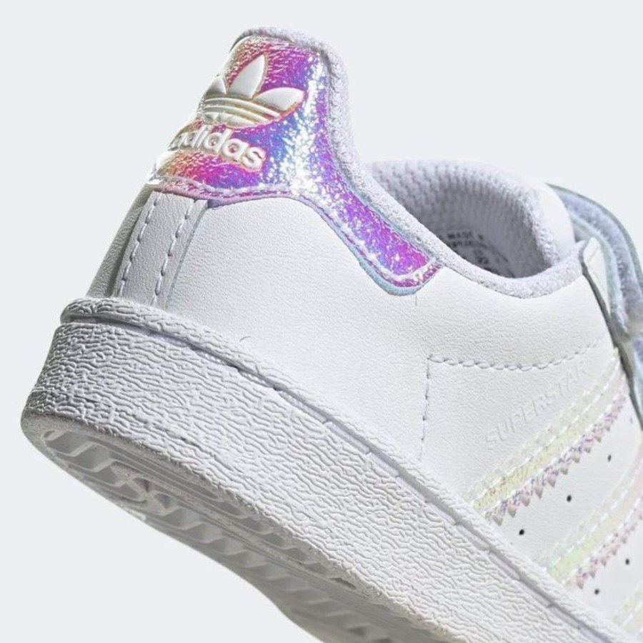 Kids Adidas Infants | Adidas Infants Superstar Cf - White / Iridescent