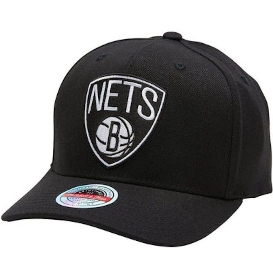 Men Mitchell u0026 Ness Snapback | Mitchell & Ness Team Colour Logo Classic Red Snapback Brooklyn Nets - Black