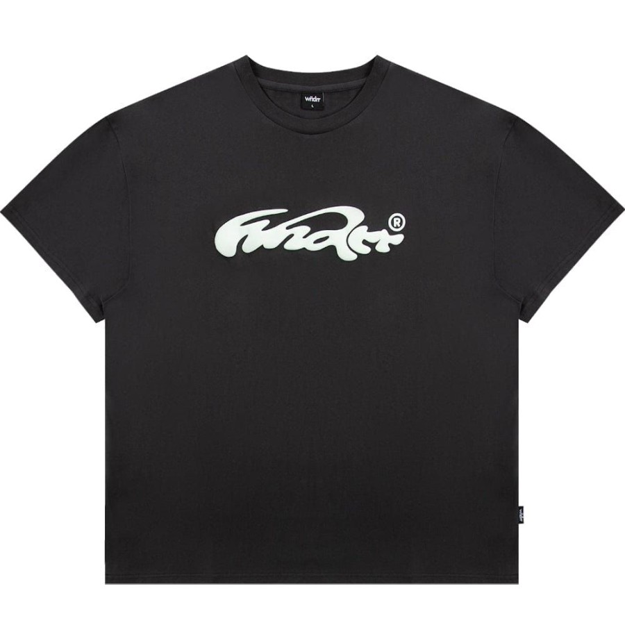 Men WNDRR Tees | Wndrr Influx Box Fit Tee - Faded Black