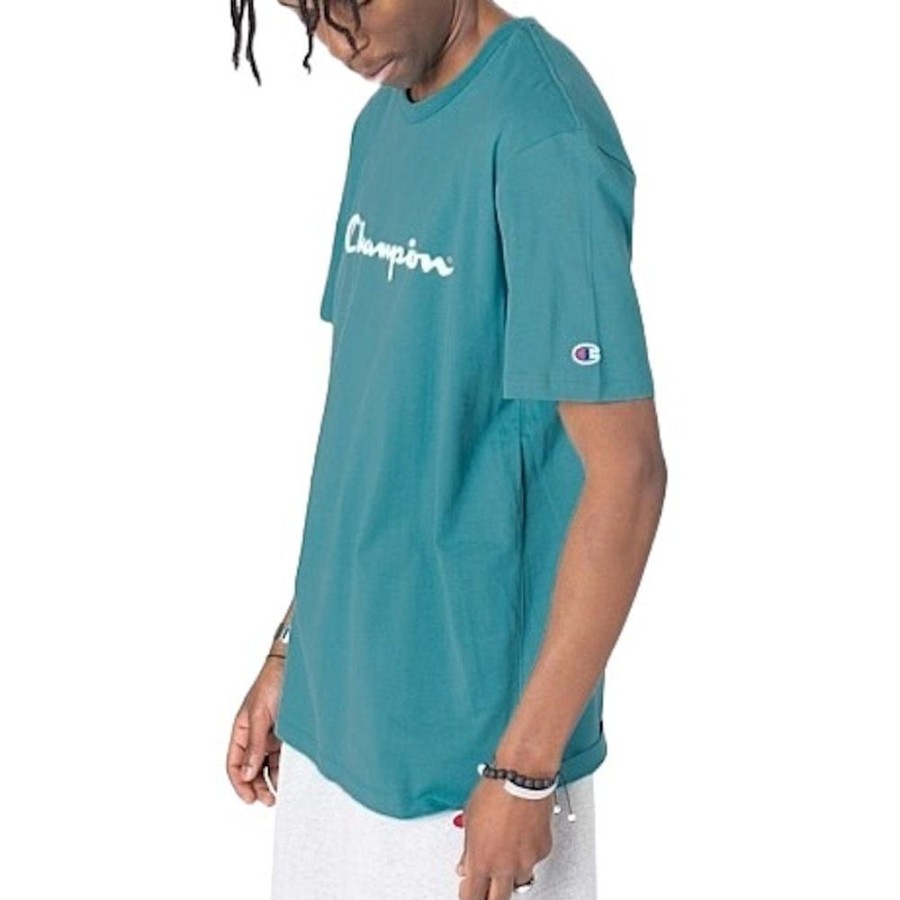 Men Champion Tees | Champion Script Tee - Teal