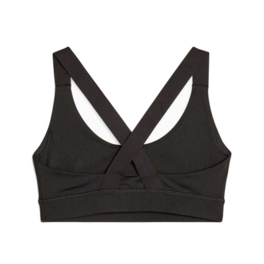 Women Puma Tops | Puma Womens Mid Impact Fit Bra - Black / Gold