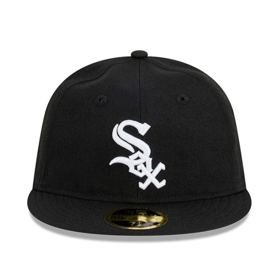 Men New Era Fitted | New Era 59Fifty Retro Crown Anniversary Fitted Cap Chicago White Sox - Black