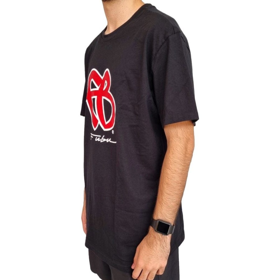 Men FUBU Tees | Fubu Classic Logo Tee - Black / Red