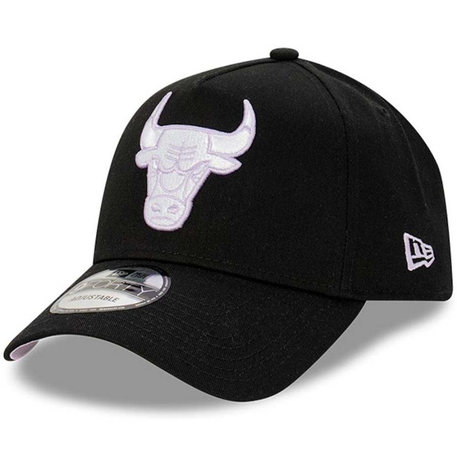 Men New Era Snapback | New Era 9Forty A-Frame Snapback Chicago Bulls - Black / Lilac