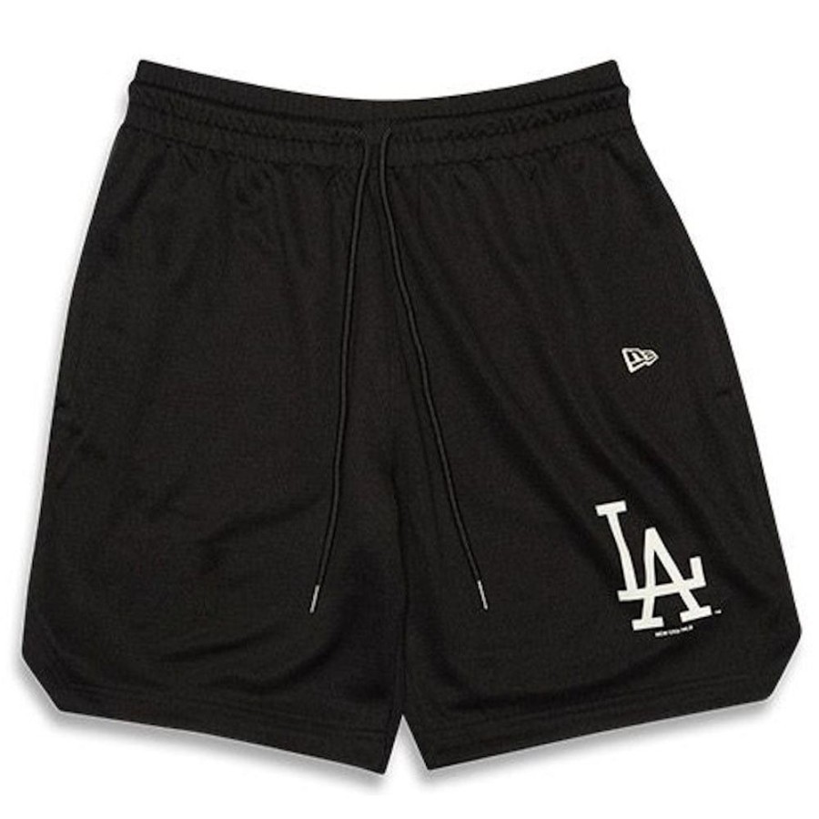 Men New Era Mlb Clothing | New Era Champs Mesh Shorts Los Angeles Dodgers - Black / Off White