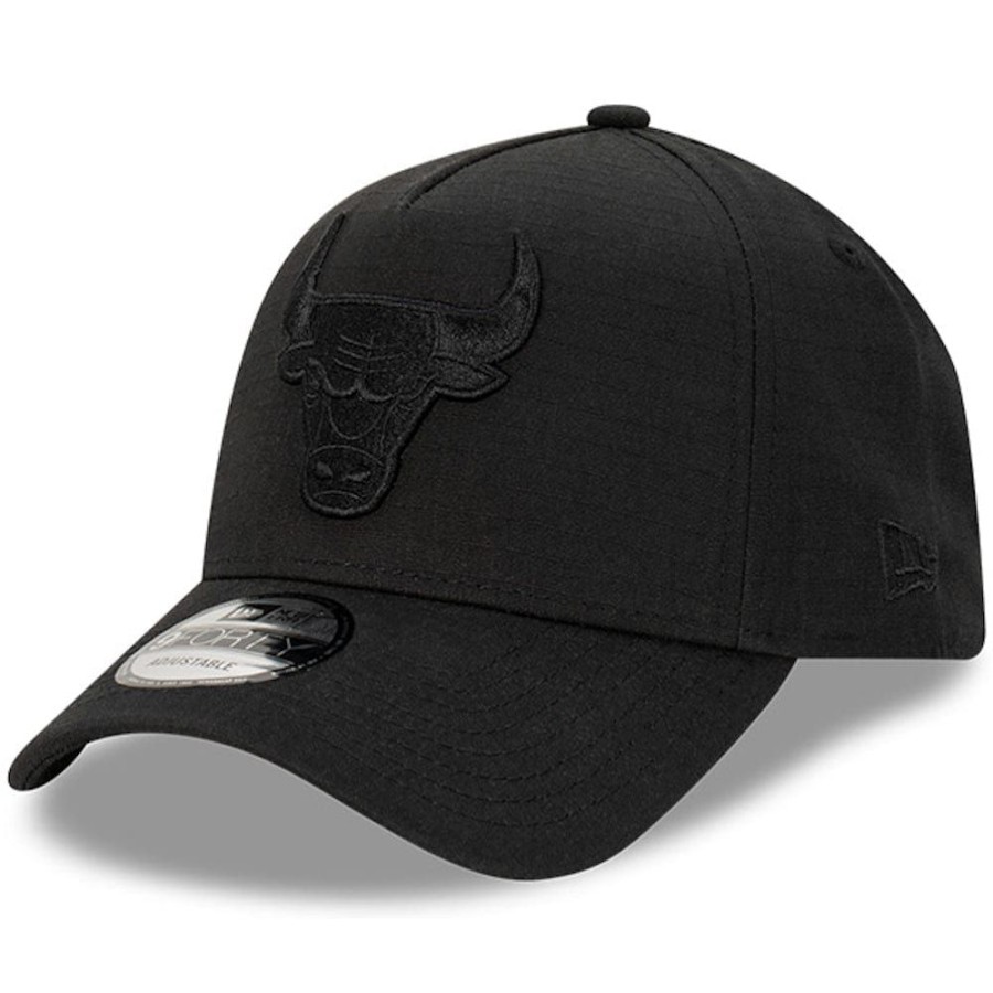 Men New Era Nba Hats | New Era 9Forty A-Frame Ripstop Snapback Chicago Bulls - Black / Black