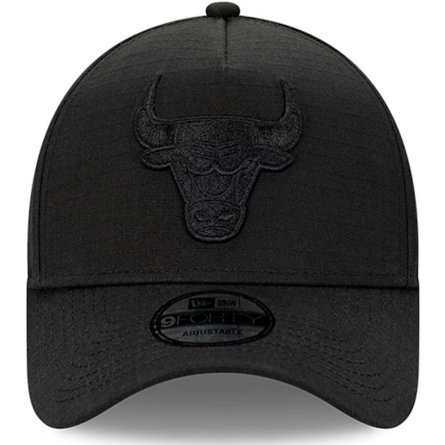 Men New Era Nba Hats | New Era 9Forty A-Frame Ripstop Snapback Chicago Bulls - Black / Black