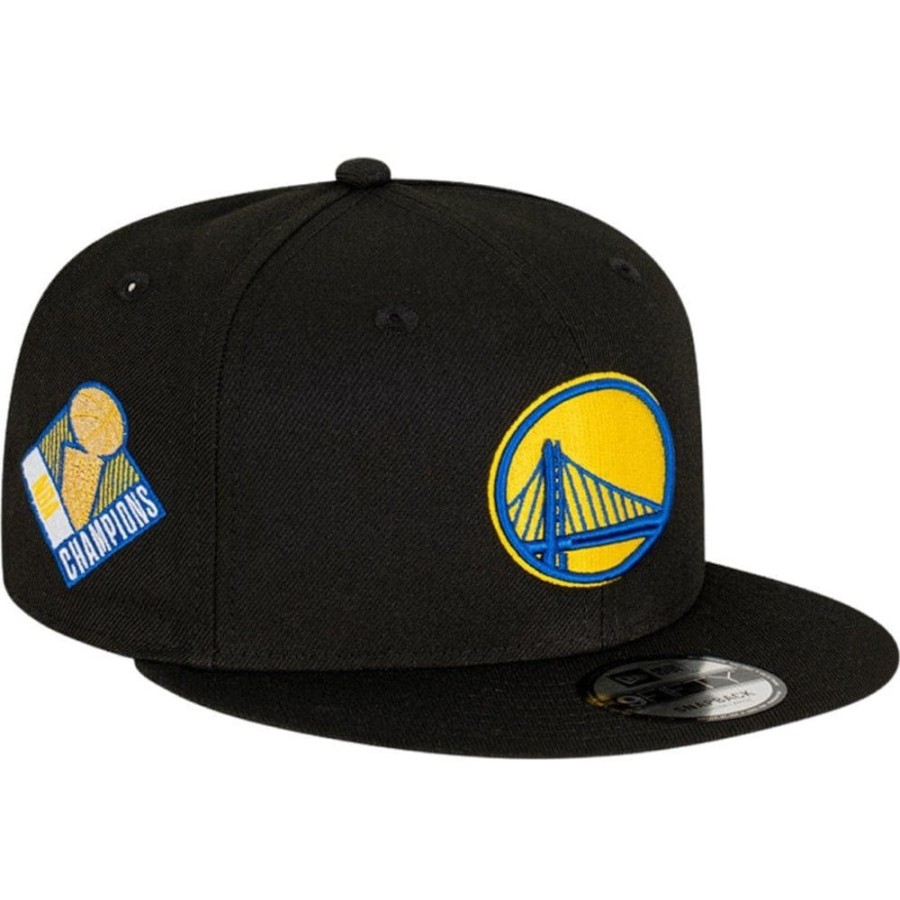 Men New Era Nba Hats | New Era 9Fifty Champs Snapback Golden State Warriors - Black / Metallic Gold