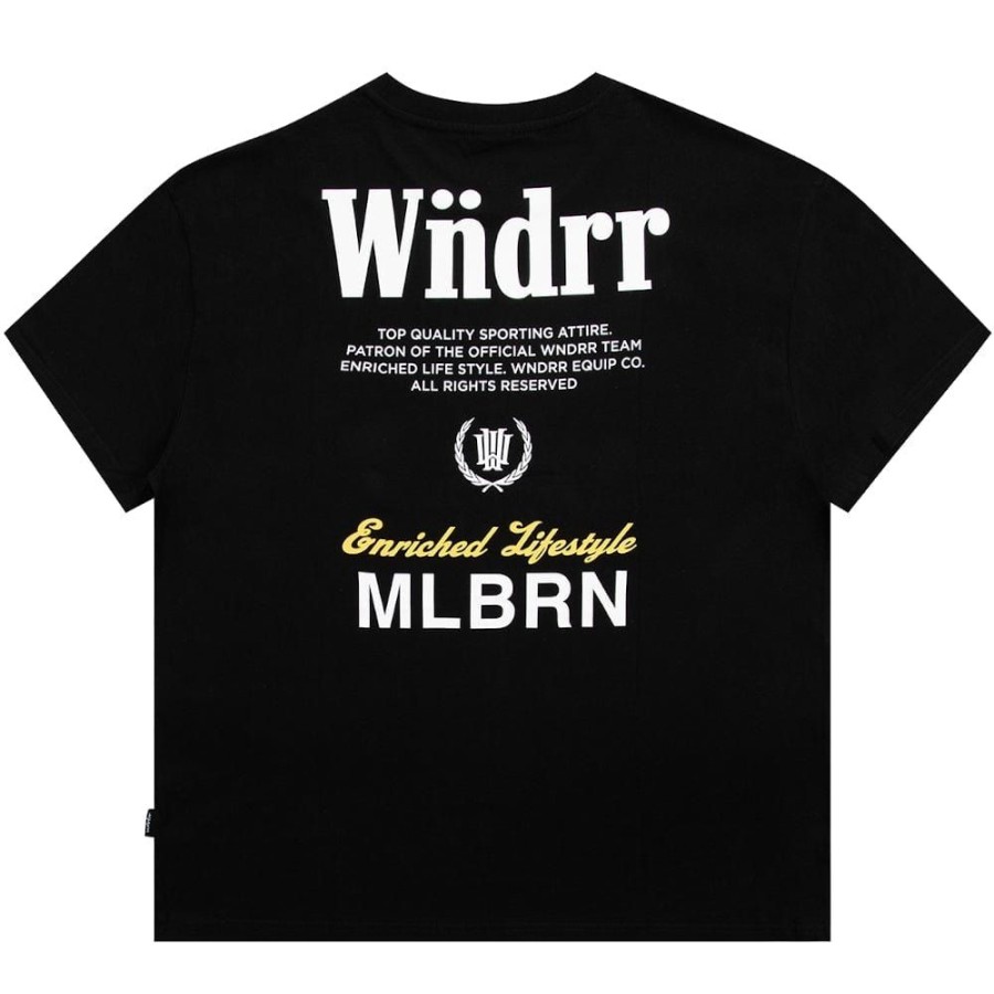 Men WNDRR Tees | Wndrr Archive Box Fit Tee - Black