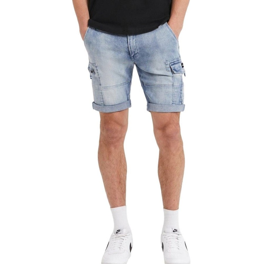 Men Henleys Shorts | Henleys Lione Denim Short - Light Indigo