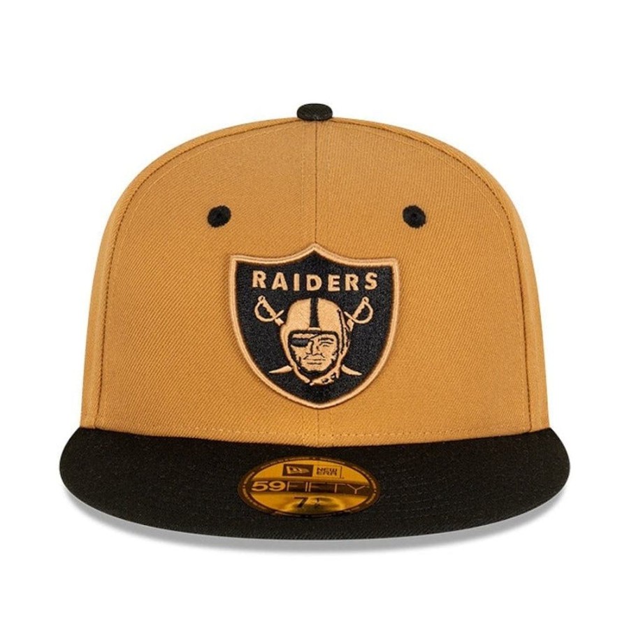 Men New Era Nfl Hats | New Era 59Fifty Fitted Cap Las Vegas Raiders - Wheat / Black