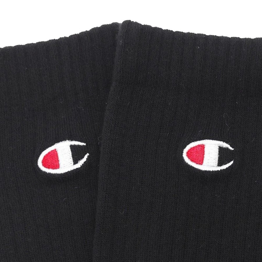 Men Champion Socks | Champion Lifestyle C Logo Crew Socks 3 Pack - Black