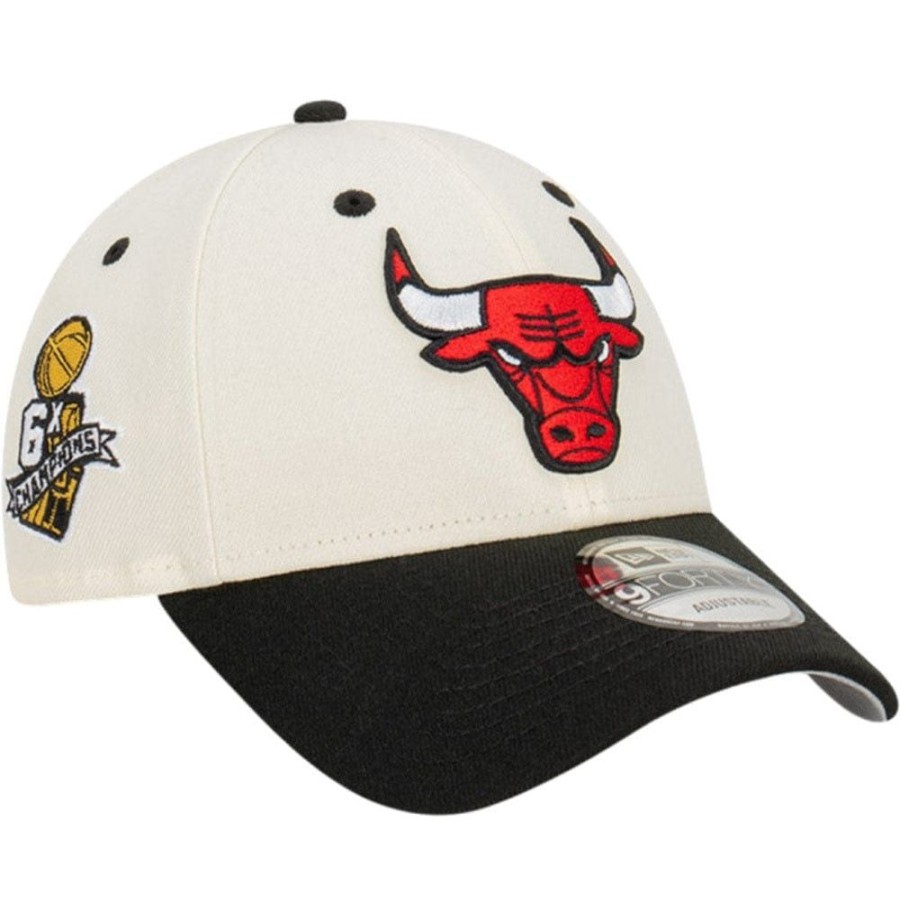 Men New Era Snapback | New Era 9Forty Champs Snapback Chicago Bulls - Chrome White / Black