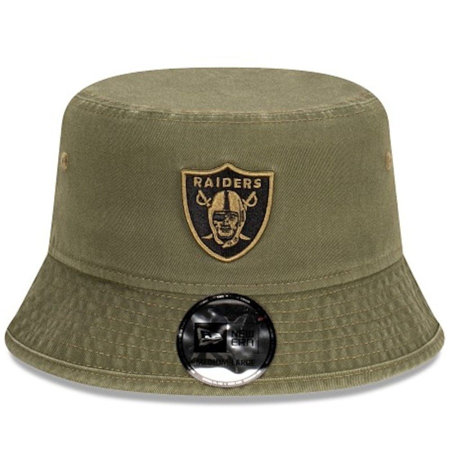 Men New Era Nfl Hats | New Era Bucket Hat Las Vegas Raiders - Washed Olive