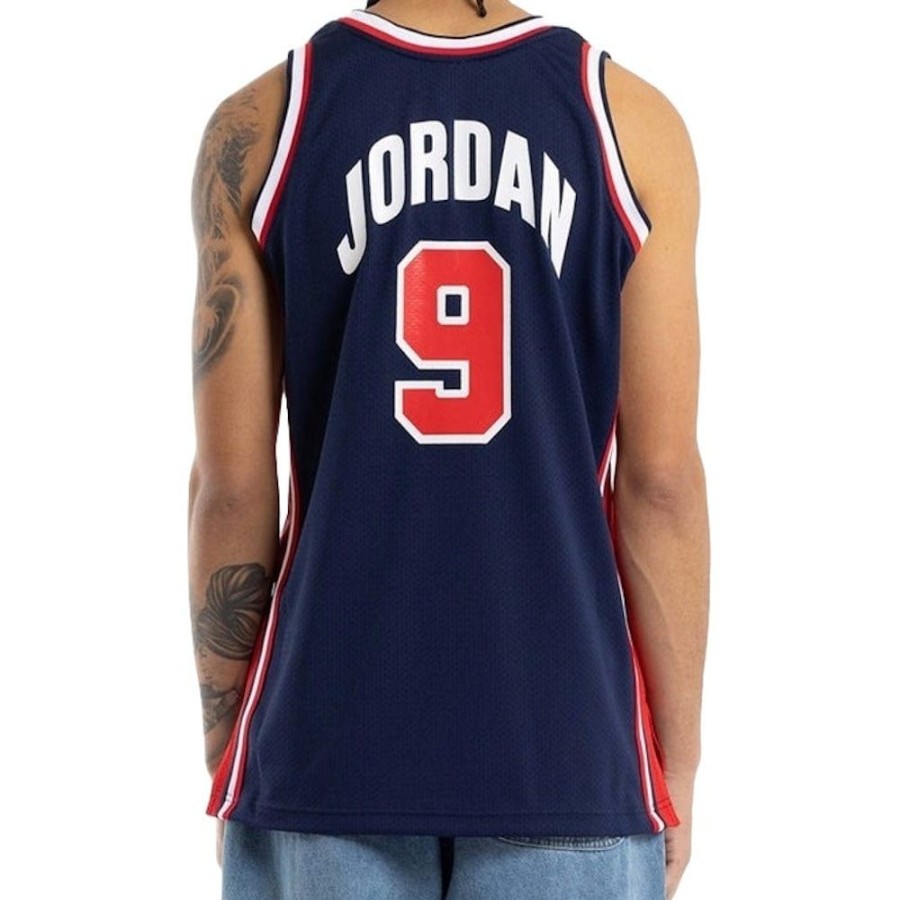 Men Mitchell u0026 Ness Jerseys | Mitchell & Ness Authentic Jersey Usa Michael Jordan 1992 - Navy