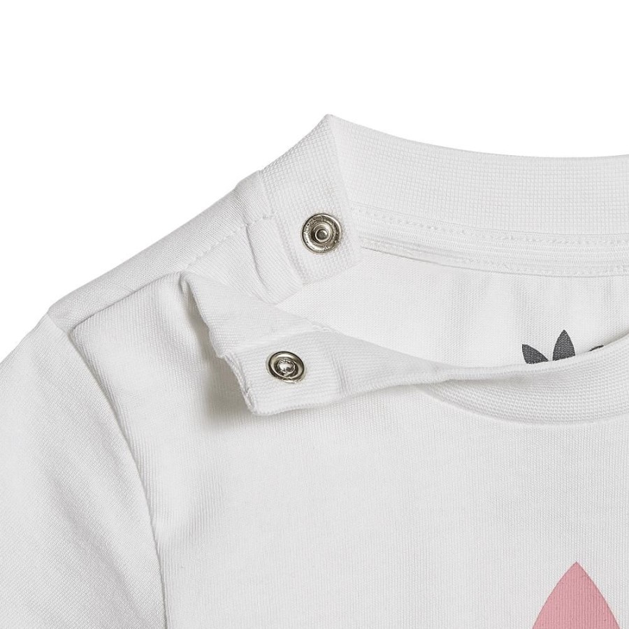 Kids Adidas Kids | Adidas Infants Short Tee Set - White / Bliss Pink