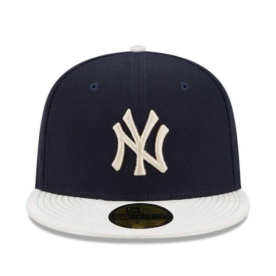 Men New Era Mlb Hats | New Era 59Fifty Team Shimmer Fitted Cap New York Yankees - Navy / White