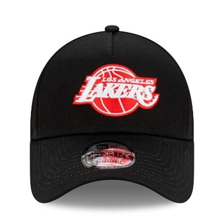 Men New Era Nba Hats | New Era 9Forty A-Frame Precision Snapback Los Angeles Lakers - Black / Scarlet