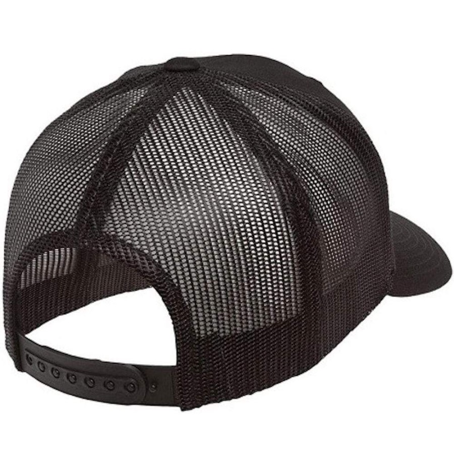 Men Flexfit Trucker | Flexfit Classic Retro Wade Trucker Snapback - Black