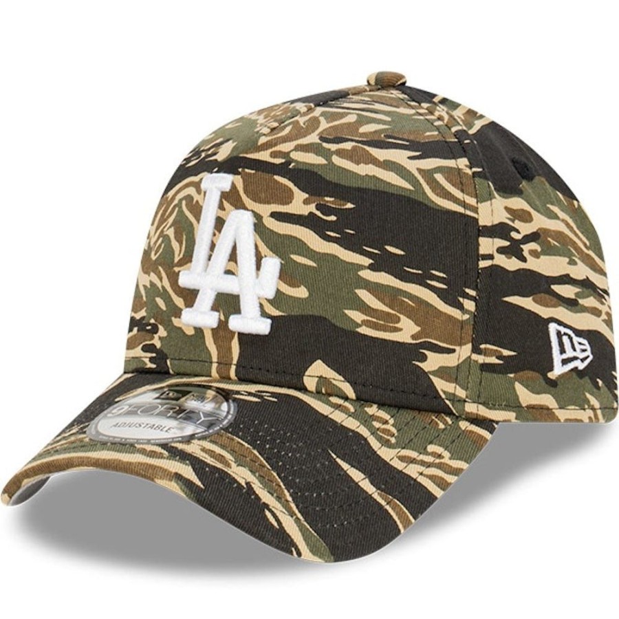 Men New Era Strapback | New Era 9Forty A-Frame Strapback Los Angeles Dodgers - Tiger Camo / White