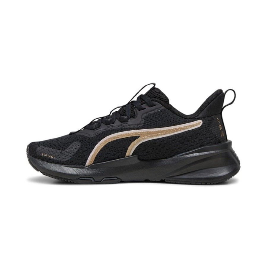 Women Puma Puma | Puma Womens Pwrframe Tr 2 Logo Love - Black / Metallic Gold